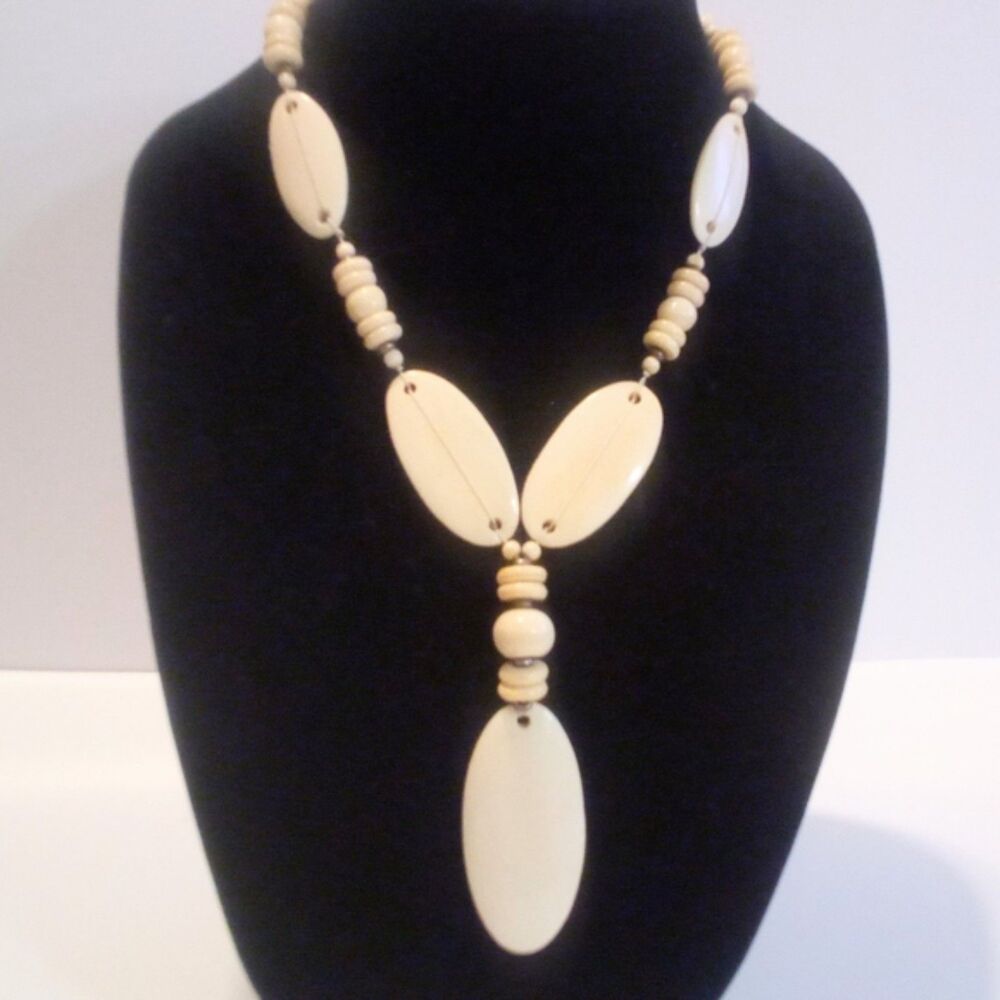 Boho Inspired Beaded Natural Elements Y Drop Necklace